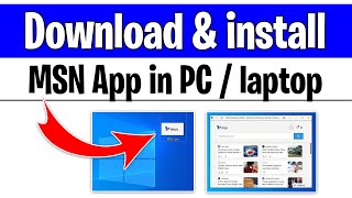 Download MSN App | How to download MSN app in PC | How to install MSN app in PC,Laptop