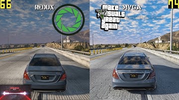 GTA V REDUX 1.7 vs MVGA 2.65 Gameplay Comparison with FPS | Which one is Photorealistic Graphic Mod?