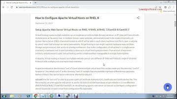 How to Configure Apache Web Server Virtual Hosts on Redhat 8