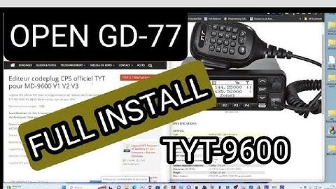 TYT 9600 /RT90 , INSTALL OPENGD-77 ,FULL SET UP & LINKS