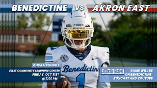 Benedictine Football vs Akron East: OHSAA Playoffs