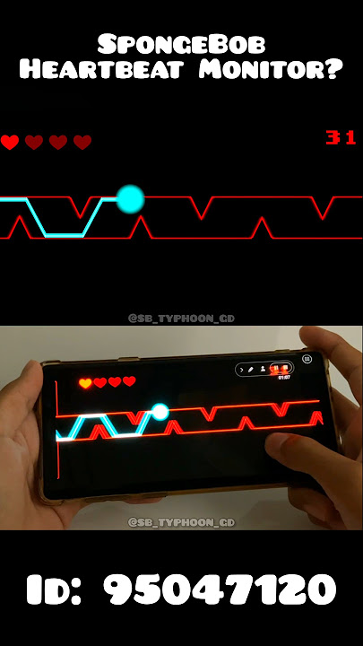 SpongeBob Heartbeat Monitor 🤯 #geometrydash #trending #robtop #feedshorts #fyp #gd