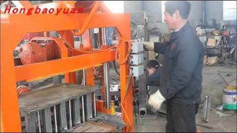 How to change mould for QTJ4 40 concrete brick machine