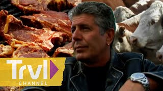 Beautiful Beef Steaks and Cattle Rustling | Anthony Bourdain: No Reservations | Travel Channel