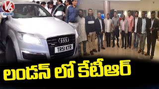 Minister KTR Receives Grand Welcome At London Airport By NRI's \u0026 TRS Activists | V6 News