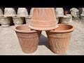 How to Make Clay Pots for plants | Mitti k Gamley | Clay and Pottery |