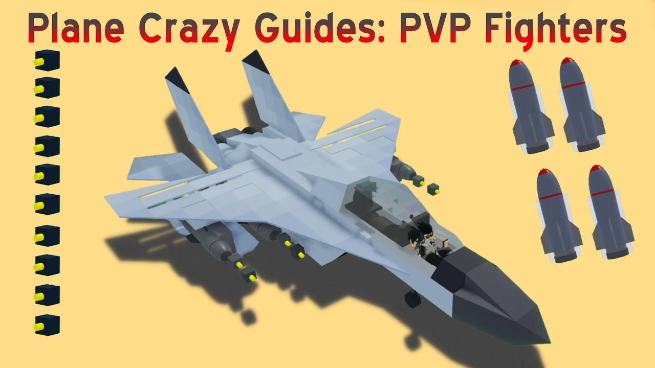 Plane Crazy Guides Pvp Fighters Youtube - how to use rockets and guns in crazy planes roblox