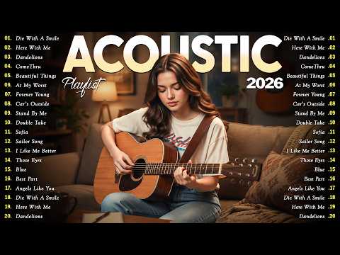 New Acoustic Songs 2026 💕 Trending English Love Songs 2026 Cover to Refresh Your Day
