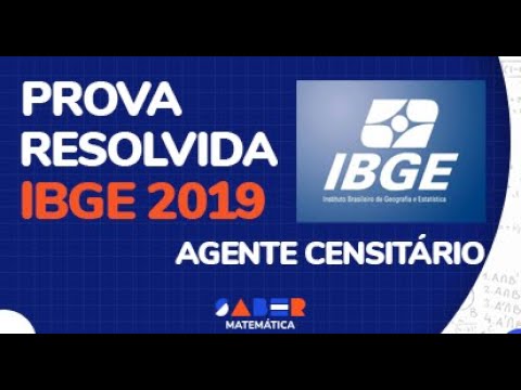 Prova resolvida IBGE 2019 - Agente Censitário