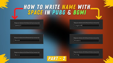 How To Write Name With Space In PUBG Mobile | How To Write Name With Space In BGMI | Space BGMI Name