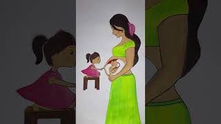 Love Of Brother And Sister #Rifanaartandcraft #Rifanaart #Animationvideo #Animationart #Motherslove