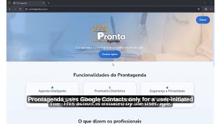 Prontagenda Google OAuth Verification – Sign-In and Contacts Readonly Scope Demo