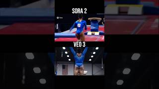 Sora 2 Vs Veo 3 Gymnast Vault Flip Example Ai Video Generator Battle