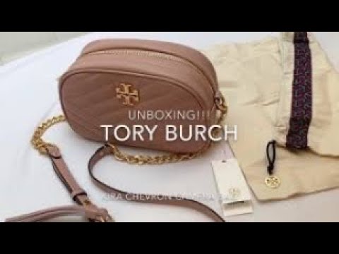 Devon Sand Kira Chevron Camera Bag by Tory Burch Accessories for