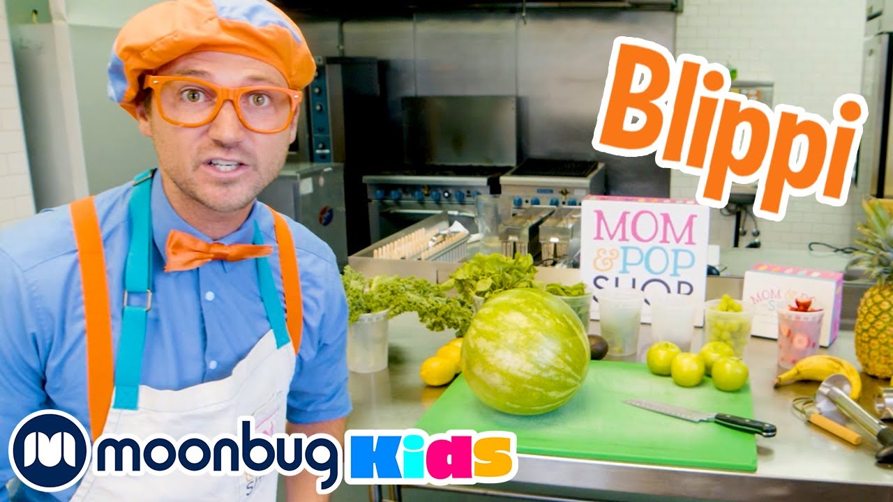 ⁣Blippi Membuat Es Loli Buah | Kartun anak anak | Moonbug Kids Indonesia