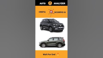 Hyundai Creta 😍 Vs Mahindra Scorpio N 🤩 | Amazing Comparison & Review 😱 | #shorts