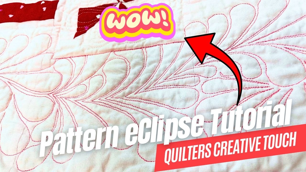 Computerized Quilting a Feather Border with QCT Pattern eClipse - YouTube