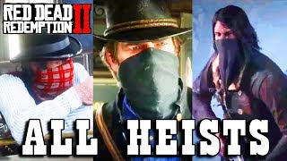 Red Dead Redemption 2 - All Heists (all banks & trains robbery missions)