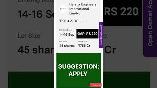 Harsha Engineers IPO #short #shortsindia #shortsvideo #shorts