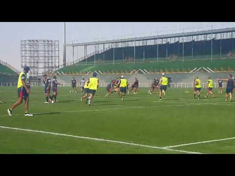 Sydney Roosters training in Dubai before the World Championships