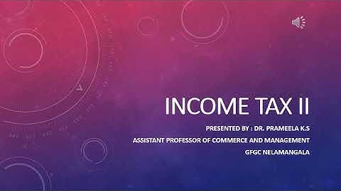 Income tax II chapter 3  problems on income from other sources