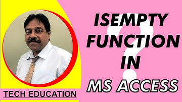 check for empty field in ms access | isempty | ms access | access | function