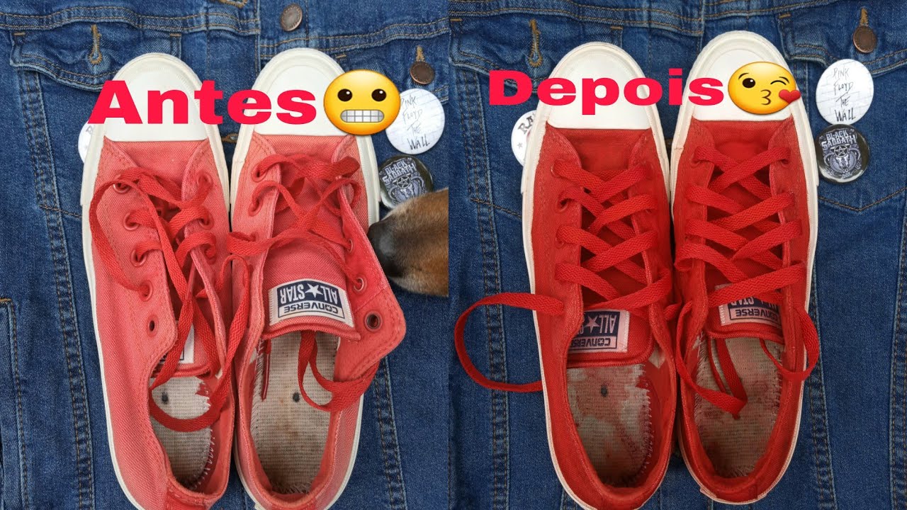 Star Vermelho Pintar All Star Com Tinta De Tecido Pintar All Star