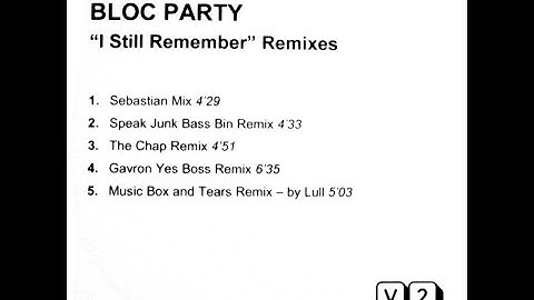 Bloc Party -  I Still Remember (SebastiAn Mix)