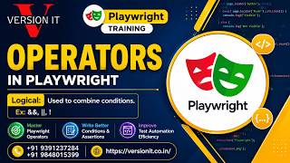 Playwright Operators Explained | Logical Operators (&&, ||, !) with Real-Time Examples | JavaScript