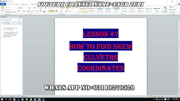 How to Find skew culverts Coordinates in AutoCAD URDU & Hind