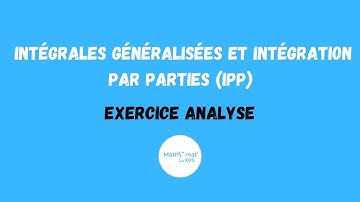 EXERCICE ANALYSE : INTÉGRALES GÉNÉRALISÉES ET INTÉGRATION PAR PARTIES (IPP)