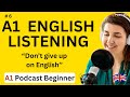 A1 Slow Listening & Shadowing for Beginners | Keep Going! Don’t Give Up on English | Graded Reader