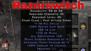 D2R Unique Items - Razorswitch (Jo Staff)