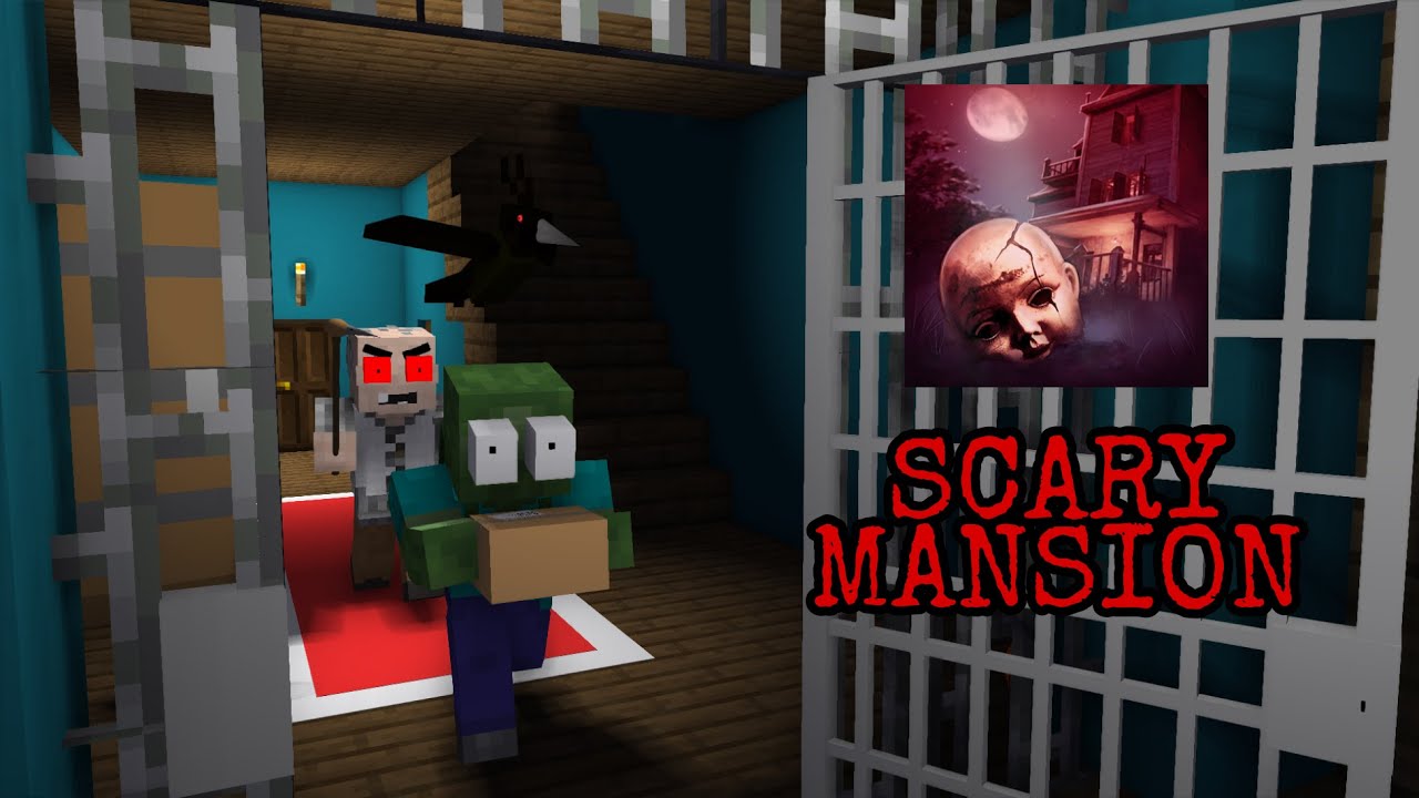 Monster School  Scary Mansion    Minecraft Animation