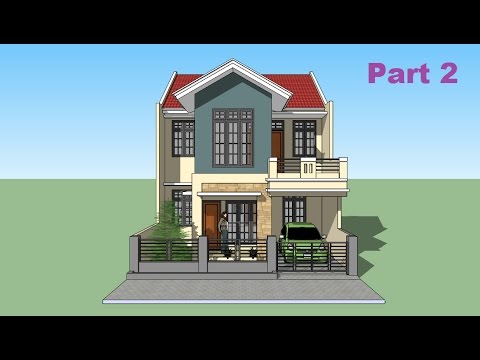  Sketchup  tutorial house  design  Part 2 YouTube