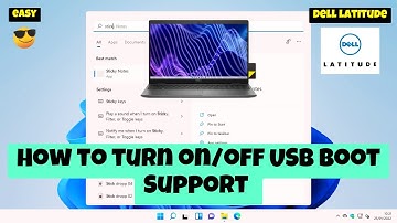 How to turn on/off USB Boot Support Dell Latitude Laptops