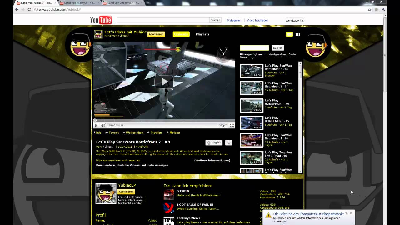 Let's Player Vorstellungen 19.07.2011