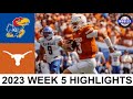 #3 Texas vs #24 Kansas Highlights | College Football Week 5 | 2023 College Football Highlights