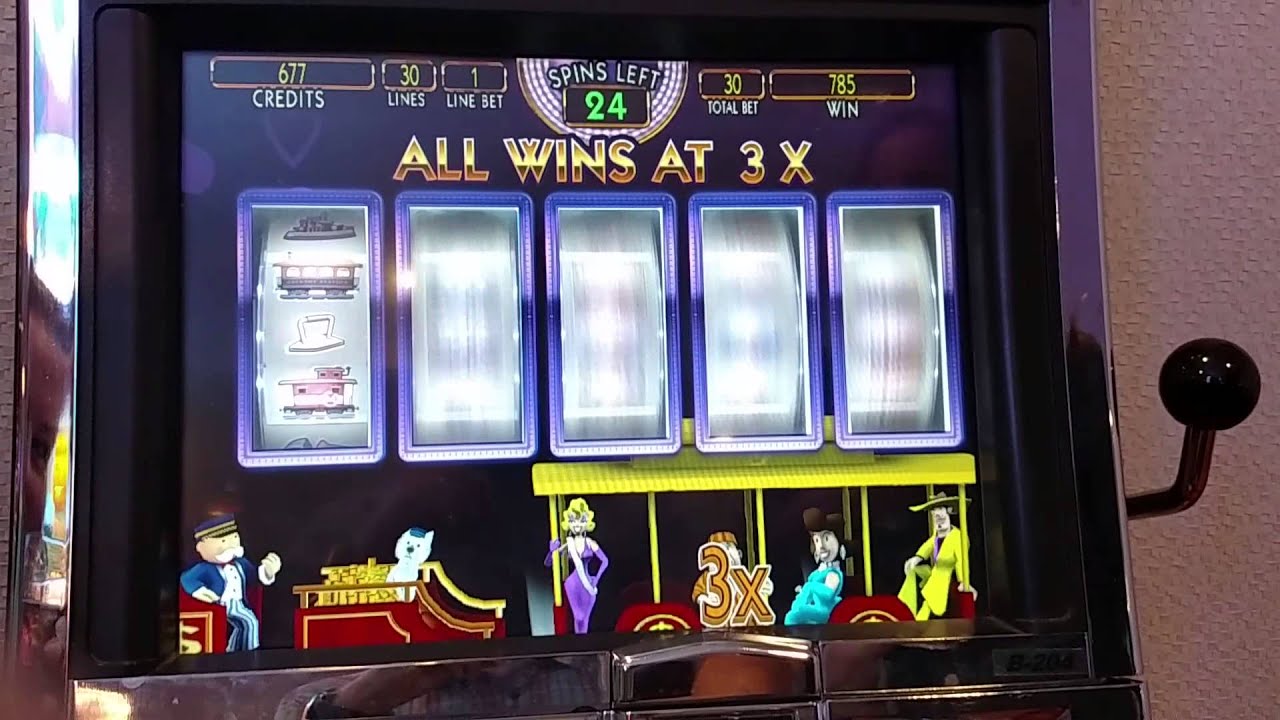 WMS Monopoly Jackpot Station Free Spin Bonus @ Tropicana