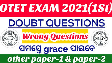 Otet challenge questions||otet doubt and wrong questions ||otet exam bseodisha 2021||