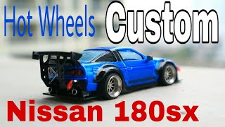 Hot Wheels custom Nissan 180SX drift, pandem, rocket bunny, liberty walk, body kit