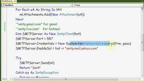 VB.net send email using smtp - by Amen Ayach