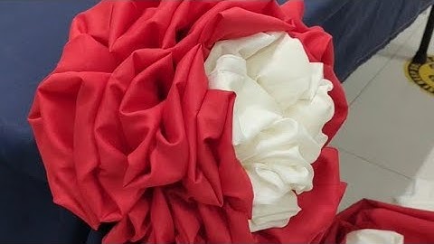 FLOWER FOLD DESIGN WITH TWO COLORS COMBINATION TABLE SKIRTING TUTORIAL