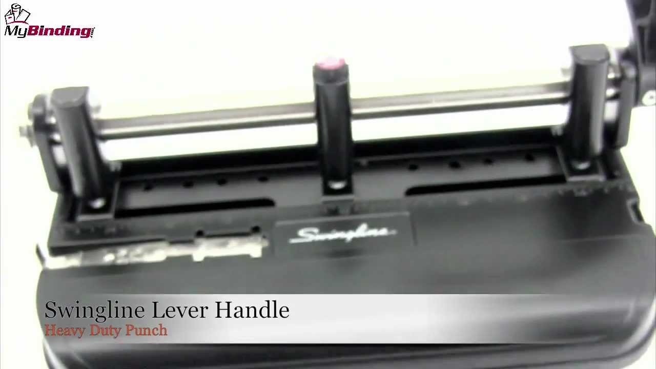 Swingline Lever Handle Heavy Duty 2 3 Hole Punch Demo 