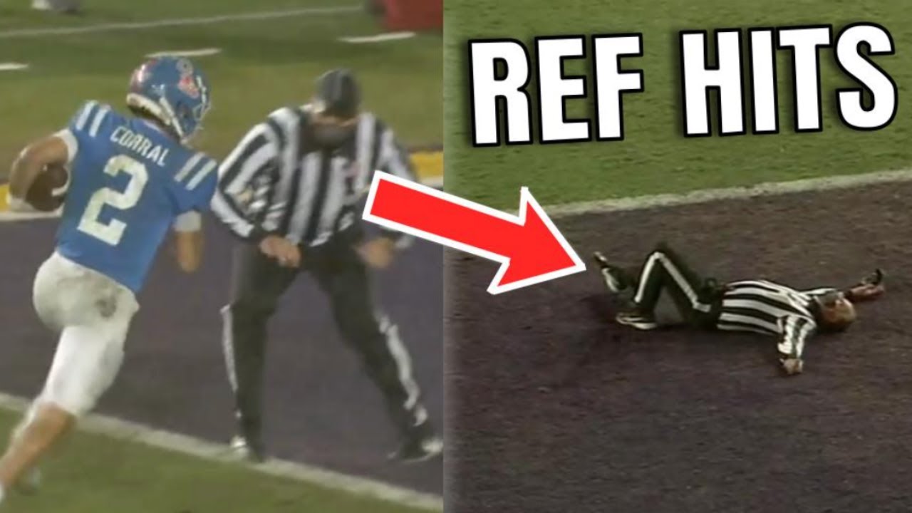 College Football Refs Getting Hit Win Big Sports