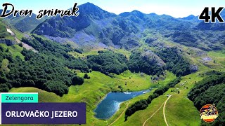 Orlovačko jezero Zelengora Bosna i Hercegovina NP Sutjeska 14. juli 2023.Dron snimak 4k