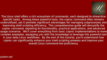 The coproc Command in Linux: A Guide to Running Background Processes with Bash