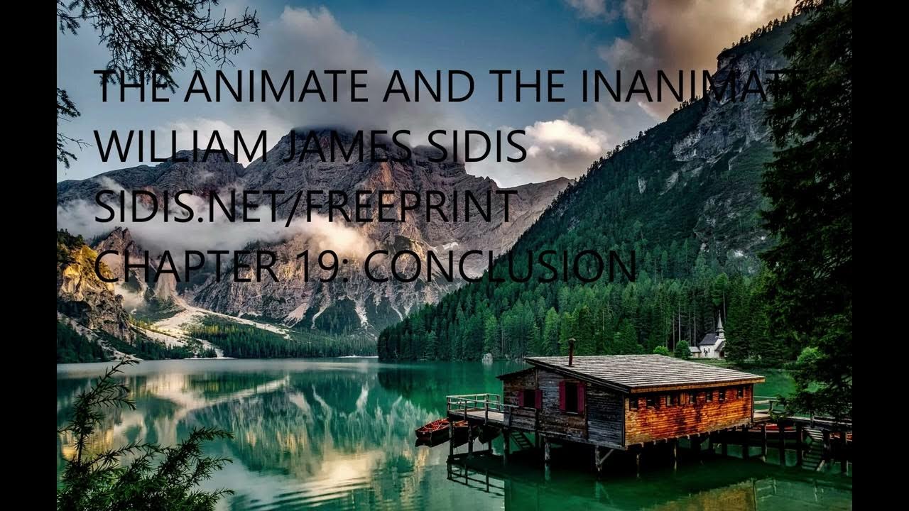THE ANIMATE AND THE INANIMATE BY WILLIAM JAMES SIDIS CHAPTER 19 CONCLUSION YouTube Music