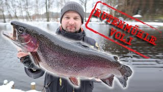 Was hier passiert ist VERRÜCKT! | Forellenangeln im Winter | Angelteich Rutenmühle