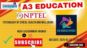NPTEL Psychology of Stress, Health, and Well-Being Week 9 Assignment Answers Solution | 2025 - Jan